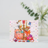 Carte Postale Faire-part Mignon Pastel (Debout devant)