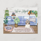 Carte Postale Faire-part Mignon Shih Tsu Déménagement Nouvelle Maison Cosy (Devant)