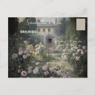 Carte Postale Faire-part Mignonne Gnome Se Marier