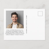 Carte Postale Faire-part Minimal moderne 5 photo Collage Bourgogne Diplôme (Dos)