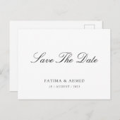 Carte Postale Faire-part Minimal Script Islamique Musulman Enregistrer la d (Devant / Derrière)