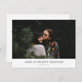 Carte Postale Faire-part Minimalisme maximal Photo personnalisée Enregistre (Devant / Derrière)