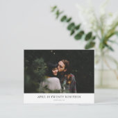 Carte Postale Faire-part Minimalisme maximal Photo personnalisée Enregistre (Debout devant)