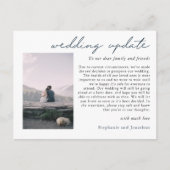 Carte Postale Faire-part Mise à jour des photos de report de mariage Code Q (Devant)