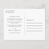 Carte Postale Faire-part Mise à jour du mariage eucalyptus Changer la date (Dos)