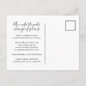 Carte Postale Faire-part Mise à jour du plan mariage cœur noir et blanc ann (Dos)