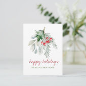 Carte Postale Faire-part Mistletoe aquarelle (Debout devant)