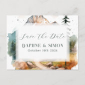 Carte Postale Faire-part Misty Mountain Mariage (Devant)