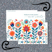 Carte Postale Faire-part mobile Fleur sauvage d'art populaire