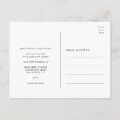 Carte Postale Faire-part mobile photo élégant moderne (Dos)