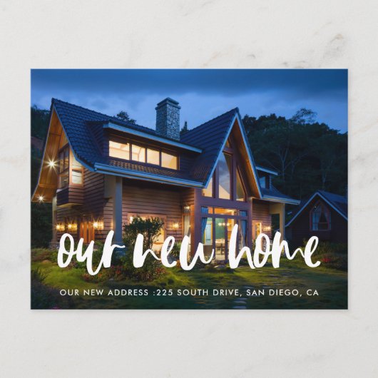 Carte Postale Faire-part mobile photo élégant moderne (Devant)