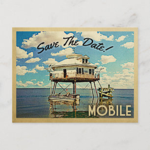 Carte Postale Faire-part Mobile Save The Date Alabama