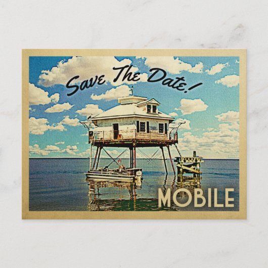Carte Postale Faire-part Mobile Save The Date Alabama (Devant)