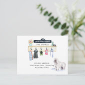 Carte postale Faire-part mobile Sheepdog Mudroom (Debout devant)