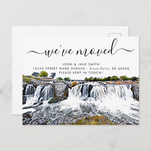 Carte postale Faire-part mobile Sioux Falls Waterf (Devant / Derrière)