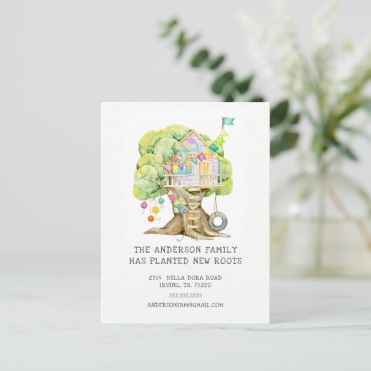 Carte postale Faire-part mobile Treehouse (Debout devant)