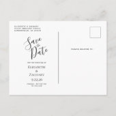 Carte Postale Faire-part Mocha Brown Gold Agate Black Enregistrer la date (Dos)
