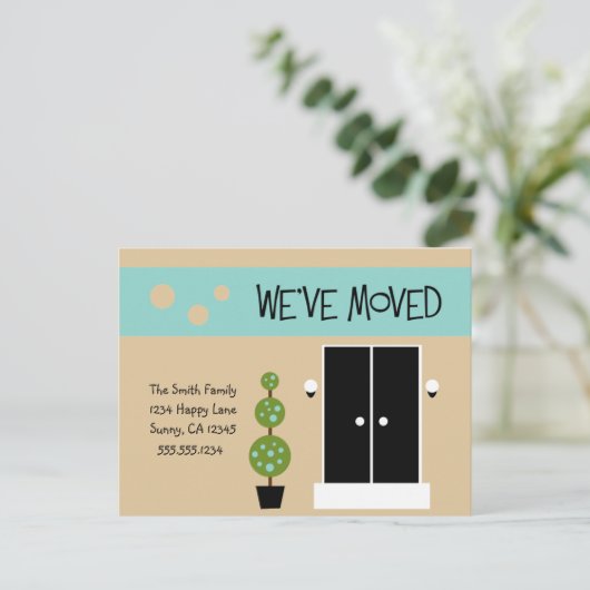 Carte Postale Faire-part Mod - Annonce de nouveau domicile (Debout devant)