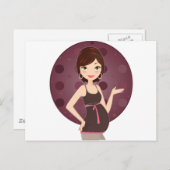 Carte Postale Faire-part mode enceinte (Devant / Derrière)