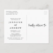 Carte Postale Faire-part Modern Brush Script L'amour est patient report (Dos)