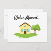 Carte Postale Faire-part Modern Cute Nouvelle adresse (Devant / Derrière)