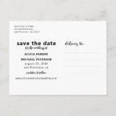 Carte Postale Faire-part Modern photo funny casual wedding save the date (Dos)