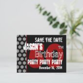 Carte Postale Faire-part Modern Save the Date 50th Birthday Party R203 (Debout devant)