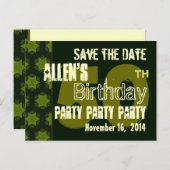 Carte Postale Faire-part Modern Save the Date 50th Birthday Party R203AB (Devant / Derrière)