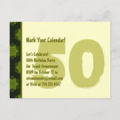 Carte Postale Faire-part Modern Save the Date 50th Birthday Party R203AB (Dos)