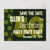 Carte Postale Faire-part Modern Save the Date 50th Birthday Party R203AB (Devant)