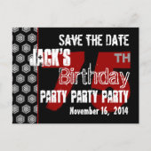 Carte Postale Faire-part Modern Save the Date 75th Birthday Party R202 (Devant)