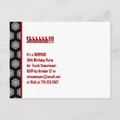 Carte Postale Faire-part Modern Save the Date Surprise 50th Party V337 (Dos)