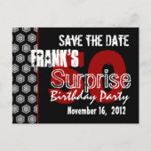 Carte Postale Faire-part Modern Save the Date Surprise 50th Party V337 (Devant)