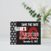 Carte Postale Faire-part Modern Save the Date Surprise 50th Party V337 (Debout devant)