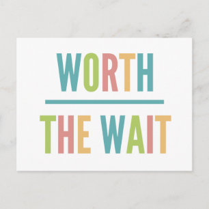 Carte Postale Faire-part Modern Worth the Wait - Adoption, Nouveau bébé