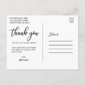 Carte Postale Faire-part Moderne 3 Photo Graduation Amour et Merci (Dos)