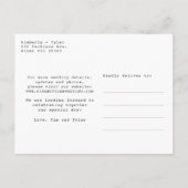 Carte Postale Faire-part Moderne 4 photo collage mariage enregistrer la dat (Dos)