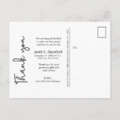 Carte Postale Faire-part Moderne Baby garçon douche merci photo (Dos)