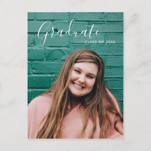 Carte Postale Faire-part Moderne Bright Fun Editable Photo Graduation