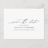 Carte Postale Faire-part Moderne calligraphie élégante typographie mariage (Devant)