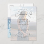 Carte Postale Faire-part moderne de célébration de la vie avec p (Devant / Derrière)