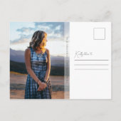 Carte Postale Faire-part moderne de célébration de la vie avec p (Dos)