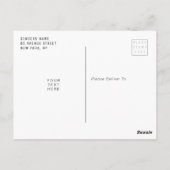 Carte Postale faire-part moderne de diplôme d'études secondaires (Dos)