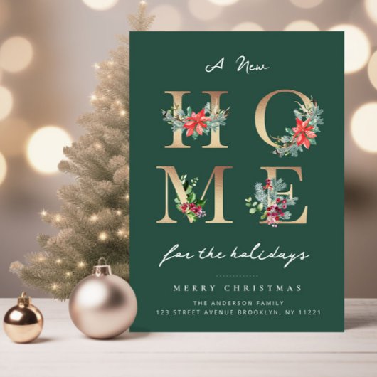 Carte Postale faire-part moderne de vacances de noël