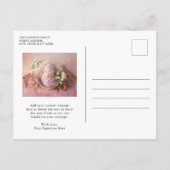 Carte Postale Faire-part Moderne Élégant Bonjour le Monde Photo Simple Nais (Dos)