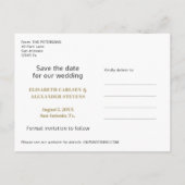 Carte Postale Faire-part Moderne élégant mariage photo simple enregistrer l (Dos)