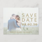 Carte Postale Faire-part Moderne élégant mariage photo simple enregistrer l (Devant)