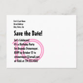 Carte Postale Faire-part Moderne Enregistrer la date 10e anniversaire fête  (Dos)