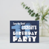 Carte Postale Faire-part Moderne Enregistrer la Date 11e Anniversaire Party (Debout devant)
