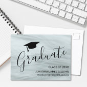 Carte postale Faire-part moderne Grey Graduation